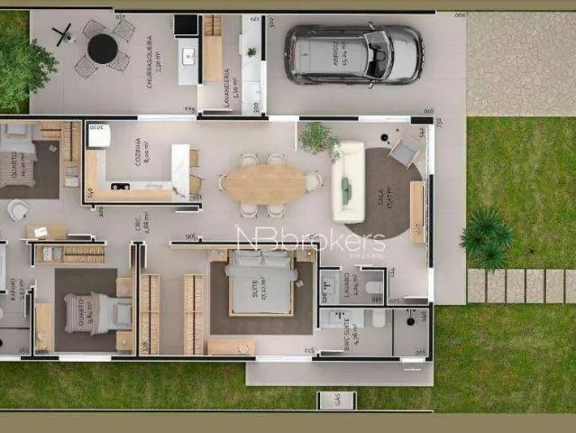 Casa / Sobrado em Condomínio para Venda em Curitiba/PR Santa Felicidade 3 Quartos