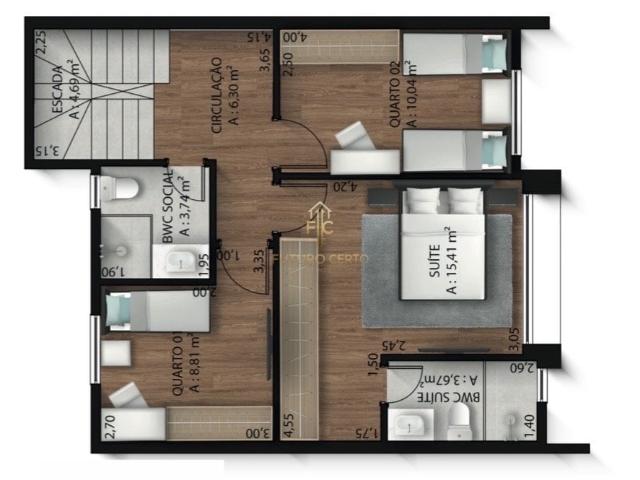 Casa / Sobrado em Condomínio para Venda em Curitiba/PR Portão 3 Quartos