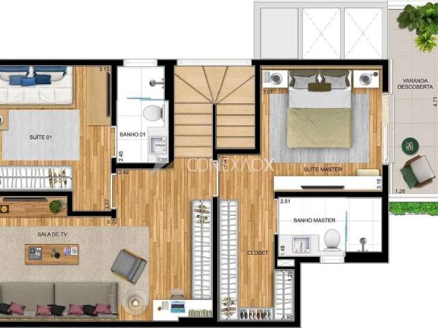 Casa / Sobrado em Condomínio para Venda em Campinas/SP Barão Geraldo 3 Quartos