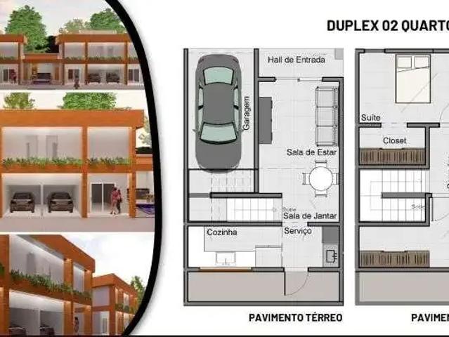Casa / Sobrado em Condomínio para Venda em Conde/PB Jardim Recreio 2 Quartos