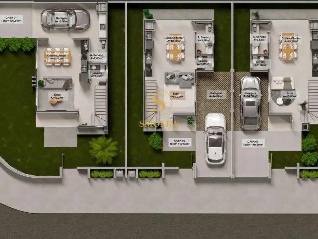 Casa / Sobrado em Condomínio para Venda em Florianópolis/SC Vargem Pequena 3 Quartos