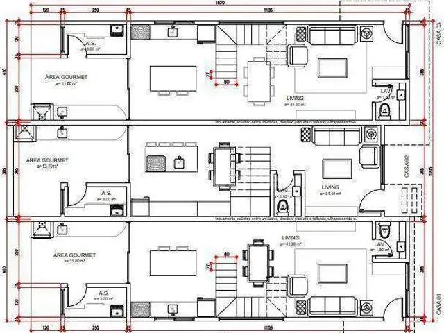 Casa / Sobrado em Condomínio para Venda em Florianópolis/SC Ribeirão da Ilha 3 Quartos