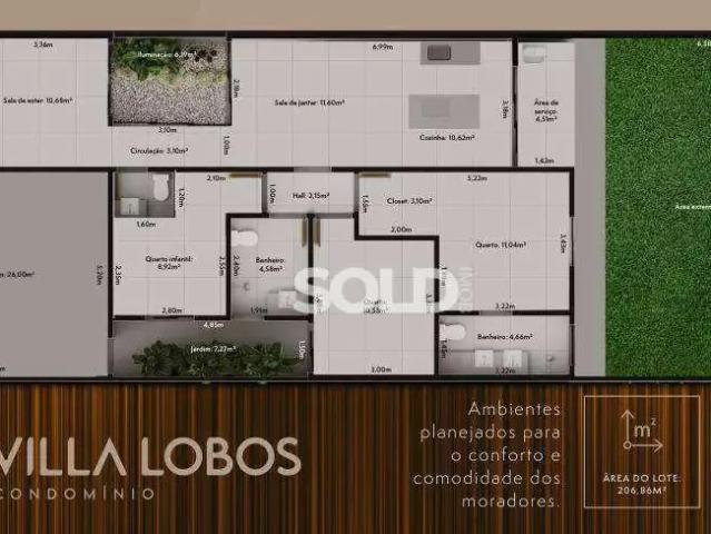 Casa / Sobrado em Condomínio para Venda em Franca/SP Chácara Espraiado 3 Quartos