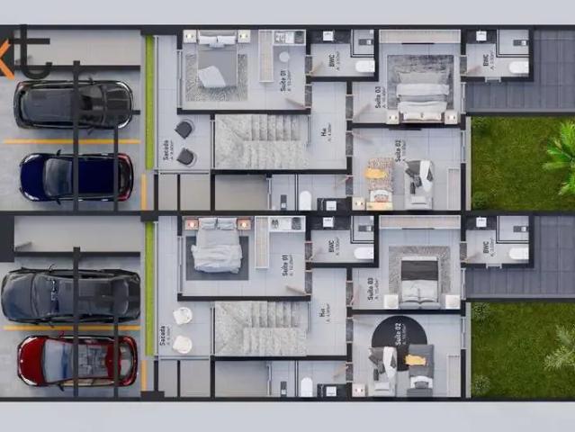 Casa / Sobrado em Condomínio para Venda em Itajaí/SC Ressacada 3 Quartos