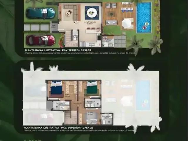 Casa / Sobrado em Condomínio para Venda em Lauro de Freitas/BA Abrantes 3 Quartos