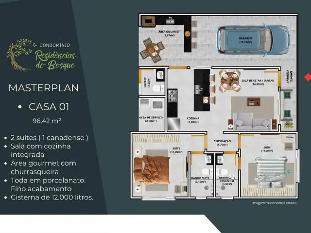 Casa / Sobrado em Condomínio para Venda em Saquarema/RJ Itaúna 2 Quartos