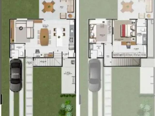 Casa / Sobrado em Condomínio para Venda em Senador Canedo/GO Jardins Berlim 2 Quartos