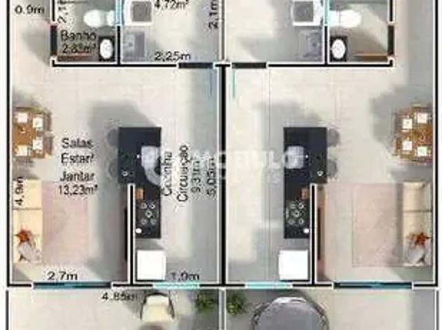 Casa / Sobrado para Venda em Uberlândia/MG Luizote de Freitas 2 Quartos