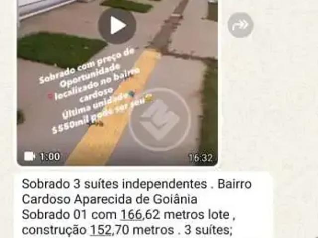 Casa / Sobrado para Venda em Aparecida de Goiânia/GO Jardim Helvécia 3 Quartos