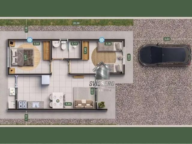 Casa / Sobrado para Venda em Bauru/SP Núcleo Habitacional Nobuji Nagasawa 2 Quartos