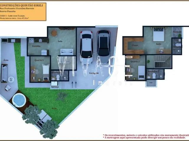 Casa / Sobrado para Venda em Belo Horizonte/MG Planalto 3 Quartos