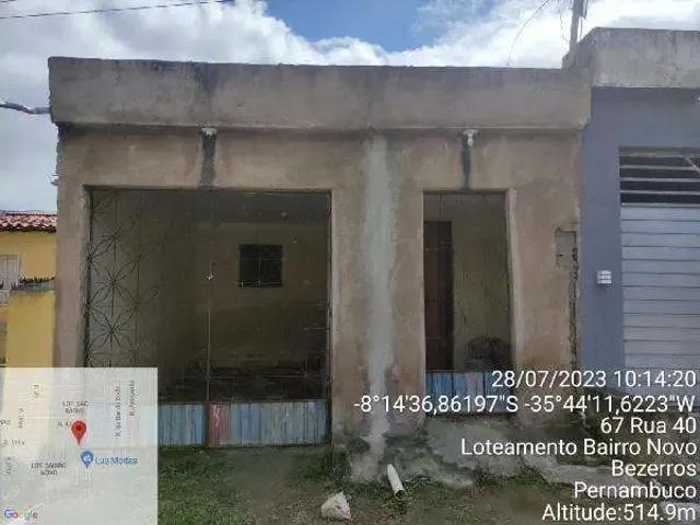 Casa / Sobrado para Venda em Bezerros/PE Loteamento Bairro Novo 2 Quartos