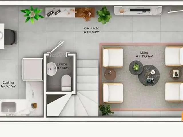 Casa / Sobrado para Venda em Blumenau/SC Centro 2 Quartos