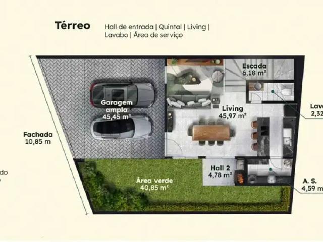 Casa / Sobrado para Venda em Blumenau/SC Vila Nova 3 Quartos