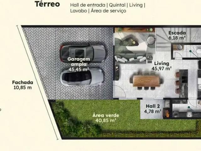 Casa / Sobrado para Venda em Blumenau/SC Vila Nova 3 Quartos