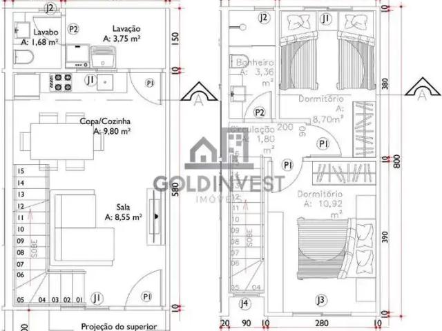 Casa / Sobrado para Venda em Brusque/SC Limeira Baixa 2 Quartos