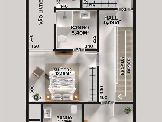 Casa / Sobrado para Venda em Capivari de Baixo/SC Centro 3 Quartos