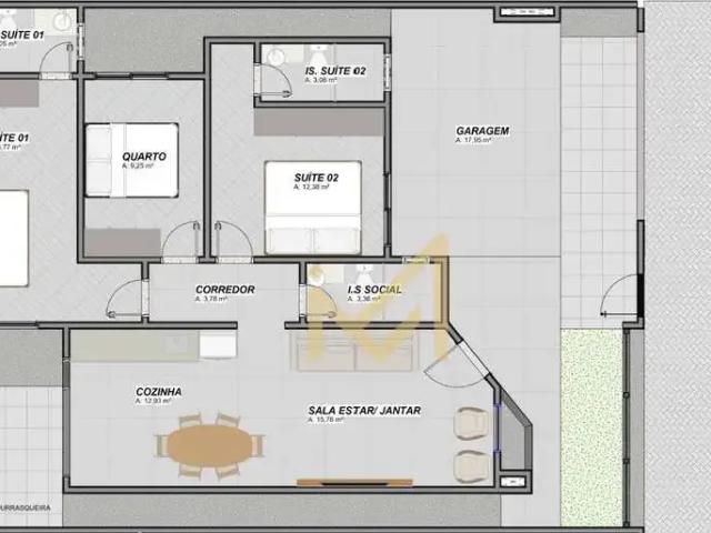 Casa / Sobrado para Venda em Cascavel/PR Recanto Tropical 3 Quartos