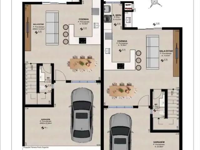 Casa / Sobrado para Venda em Chapecó/SC Esplanada 3 Quartos