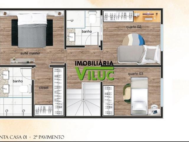 Casa / Sobrado para Venda em Contagem/MG Arvoredo 3 Quartos