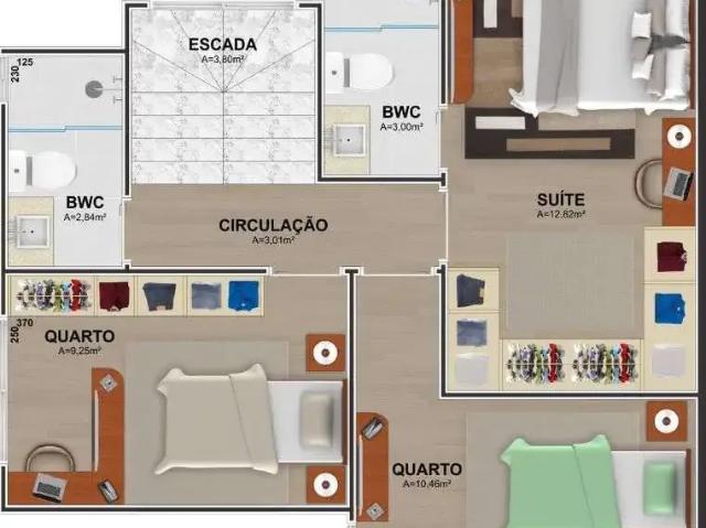 Casa / Sobrado para Venda em Curitiba/PR Uberaba 3 Quartos