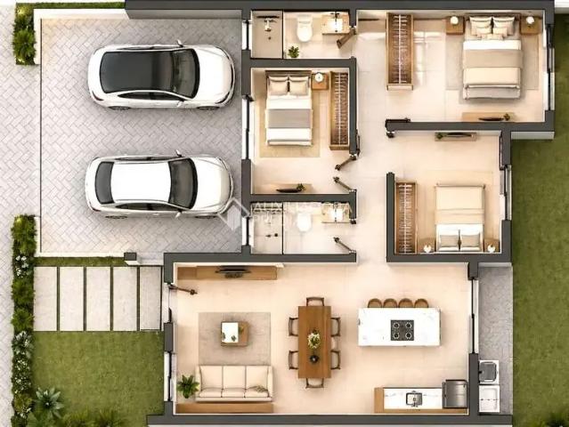 Casa / Sobrado para Venda em Guaíba/RS Parque 35 3 Quartos