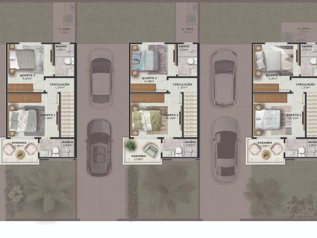 Casa / Sobrado para Venda em Guarapari/ES Fátima Cidade Jardim 2 Quartos