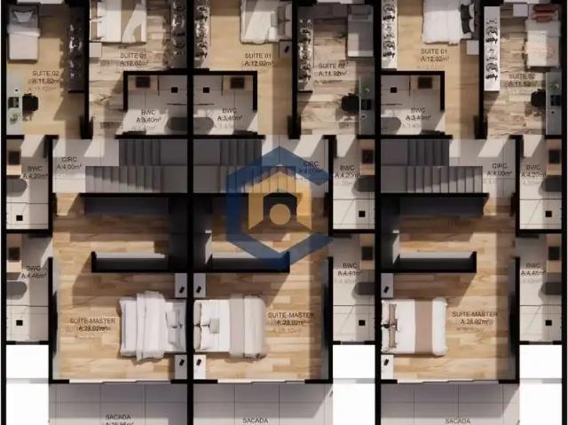 Casa / Sobrado para Venda em Joinville/SC Glória 3 Quartos