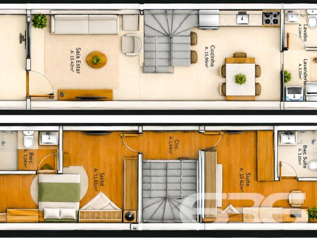 Casa / Sobrado para Venda em Joinville/SC Jardim Iririú 2 Quartos