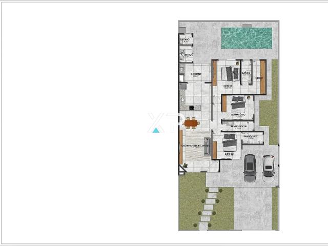 Casa / Sobrado para Venda em Palhoça/SC São Sebastião 3 Quartos
