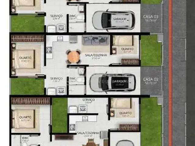 Casa / Sobrado para Venda em Penha/SC Armação 3 Quartos