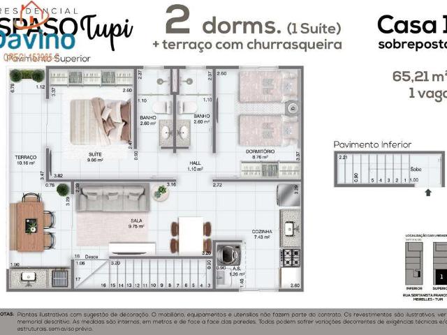 Casa / Sobrado para Venda em Praia Grande/SP Tupi 2 Quartos