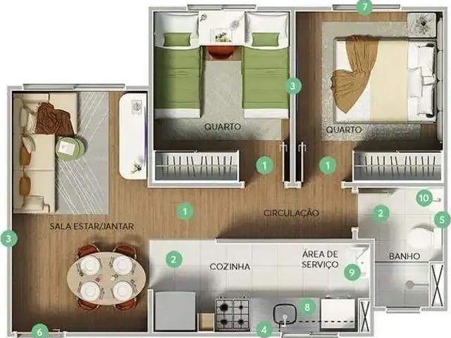 Casa / Sobrado para Venda em Rio de Janeiro/RJ Santa Cruz 2 Quartos