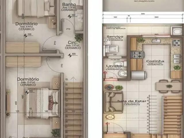 Casa / Sobrado para Venda em São Bento do Sul/SC Serra Alta 2 Quartos