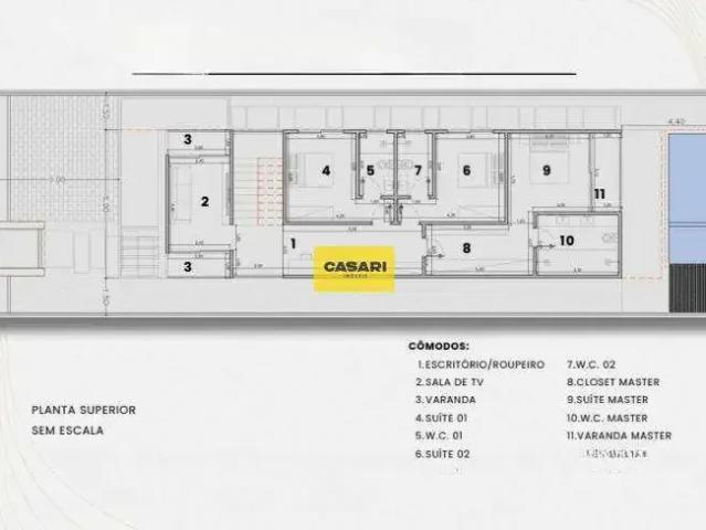 Casa / Sobrado para Venda em São Bernardo do Campo/SP Centro 3 Quartos