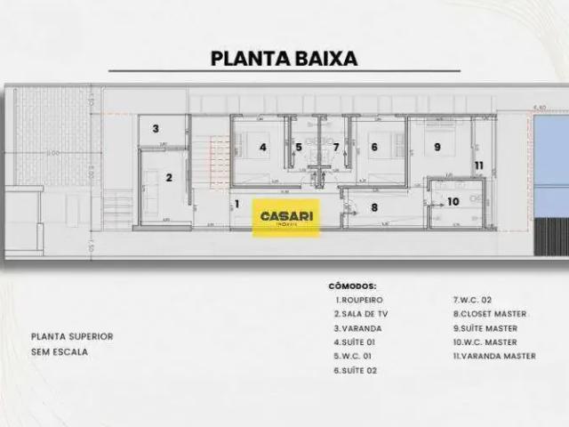 Casa / Sobrado para Venda em São Bernardo do Campo/SP Centro 3 Quartos