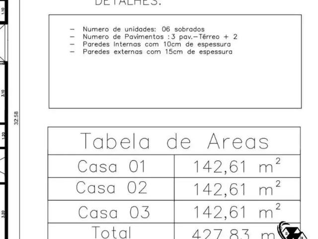 Casa / Sobrado para Venda em São Paulo/SP Jardim Nordeste 3 Quartos