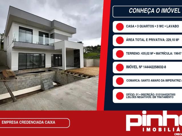 Casa / Sobrado para Venda em Santo Amaro da Imperatriz/SC São Francisco de Assis 3 Quartos