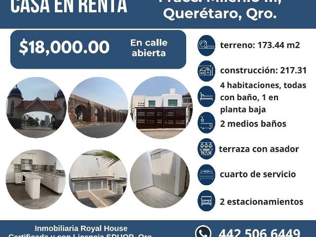Casa Sola en Renta, Fracc. Milenio III, Querétaro, México