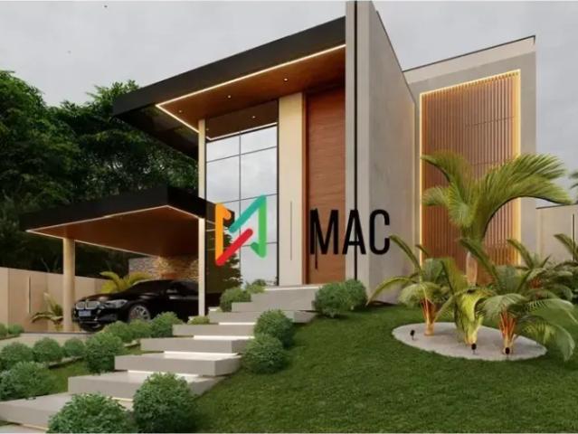 Casa Térrea Moderna EM CONSTRUÇÃO com 4 Quartos, 3 Suítes e Área Gourmet – 190 m²