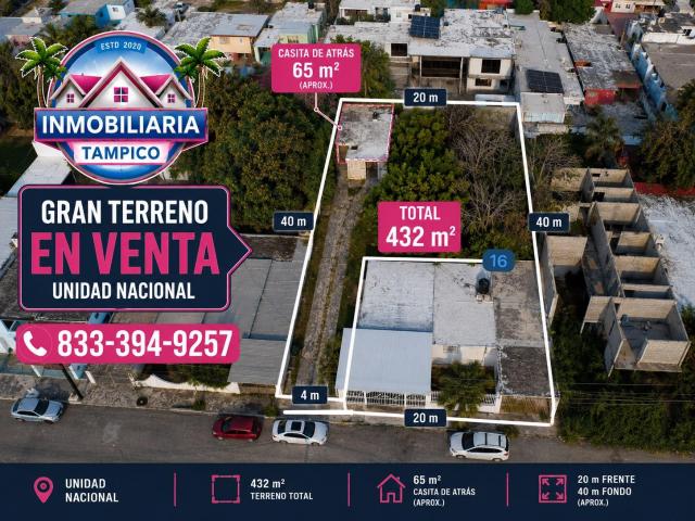Casa y Terreno en venta Colonia Unidad Nacional, Tampico
