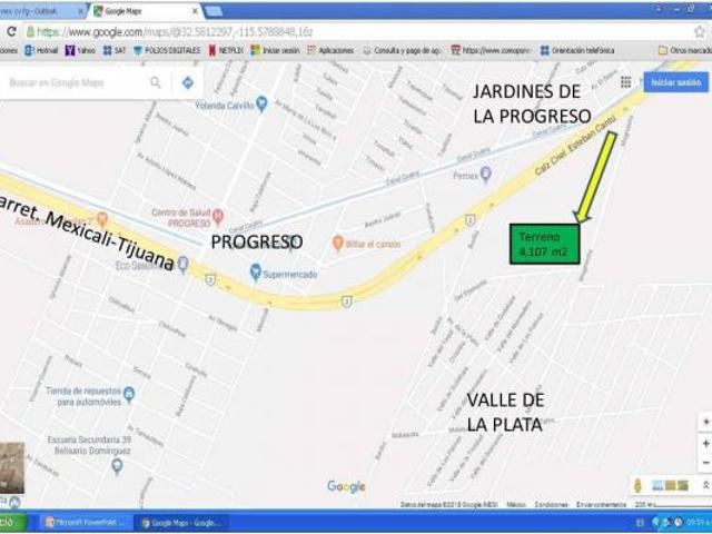 CASA 4107 m2 TERRENO COMERCIAL esquina calle principal VALLE DE PLATA MEXICALI