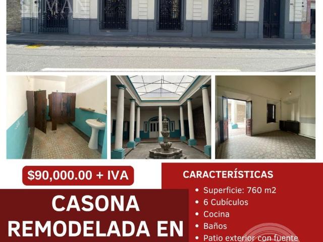 CASONA REMODELADA EN RENTA ORIZABA, VER