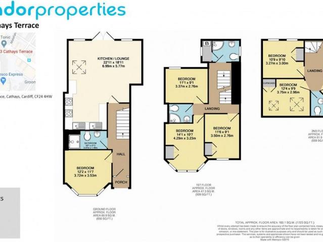 Cathays Terrace, Cathays, Cardiff CF24 8 bed house to rent £585 pcm £135 pw