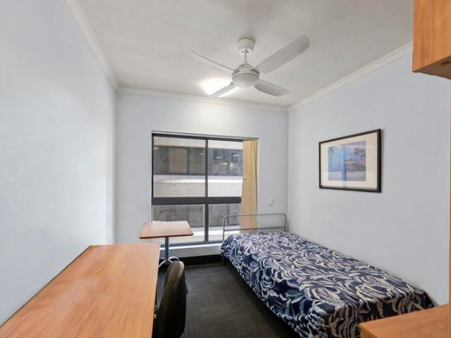 CBD studio apartment with kitchenette, ensuite, and communal facilities