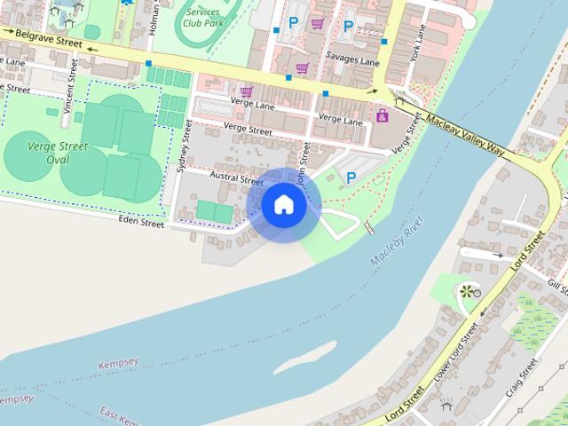 Central Location On The River