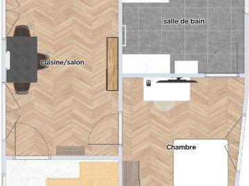 Centre Obernai Appartement 2 pièces en plateau au sein d' 32m² Obernai
