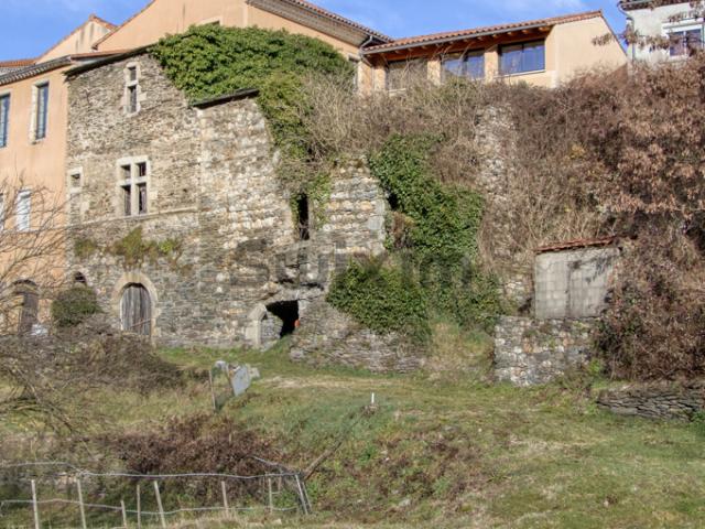 Centre village, maison avec terrain