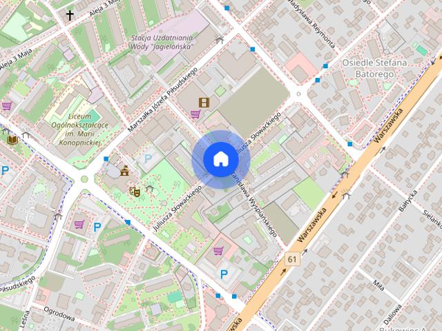 Centrum Legionowo ul. Słowackiego Bezpośrednio