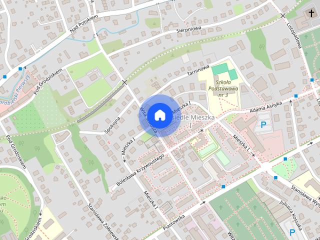 Centrum, parking, balkon, zieleń